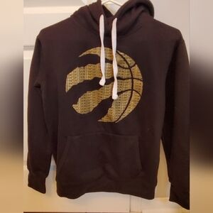 GUC Raptors Hoodie, black and gold, Men's small but fits more like Youth XL